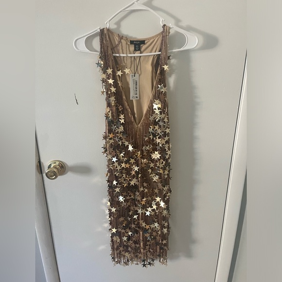 Nasty Gal Star Tassel Dress sz 10 - Picture 2 of 4
